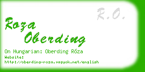 roza oberding business card